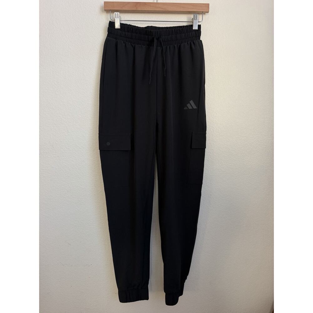 Adidas Women W WVN Cargo Pants Black Training Joggers XS NEW